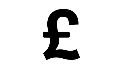 Vector illustration&nbsp;of black pound sterling currency symbol isolated on transparent background for finance and banking concept