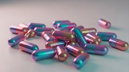 Colorful Capsules - A Close-Up of Pharmaceutical Medication.