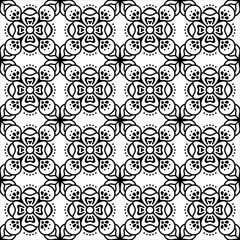 black and white seamless pattern decorative vector illustration