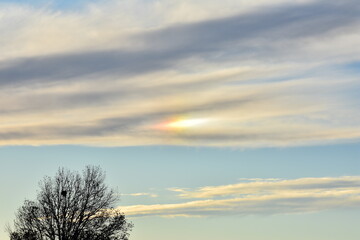 Fototapeta premium Rainbow in White Clouds