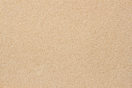 Uniform beige granular surface creates soft natural texture resembling fine sand. Concept of texture minimalism, texture pattern, softness form, calm neutral background