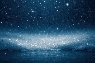 Sparkling winter wonderland night sky background