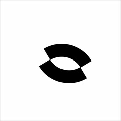 Simple abstract letter O logo design.