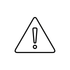 Isolated warning sign in black and white showcases attention. Warning sign, simple and clear, invites caution and vigilance.