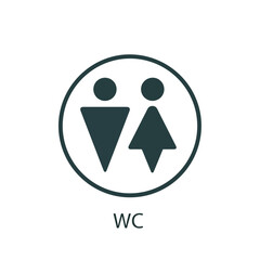 Obraz premium Restroom sign shows unisex restroom, including symbols for both man and woman. Public restroom symbol indicates accessibility and inclusivity. Consider this restroom sign for universal design,