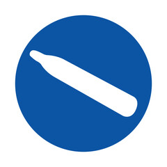 Caution Pressure Gas Symbol Sign Isolate On White Background