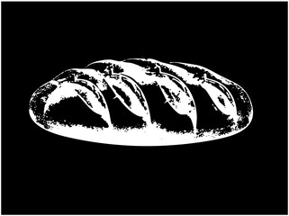 Loaf of bread texture in still life