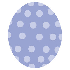 A Pastel Lavender Easter Egg Adorned With A Pattern Of Soft Blue Polka Dots On A Clean Transparent Background For Festive Spring Celebrations