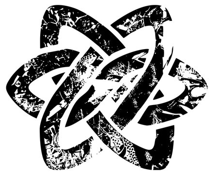 Celtic Knot Illustrates Interconnection in Abstract Design