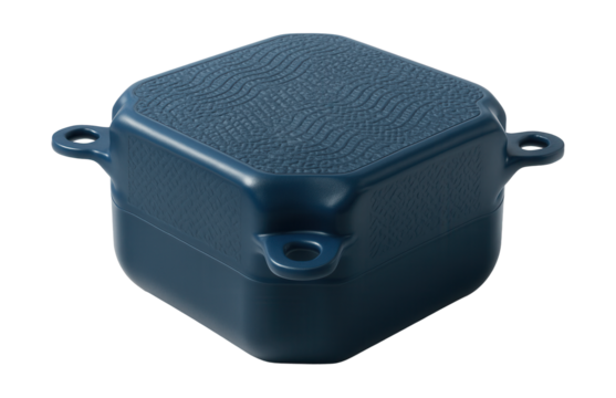 Interlocking pontoon bridge segment with a non-slip surface.