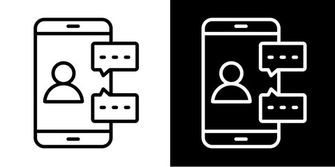 Smartphone Icon Set White Mix Style Collection