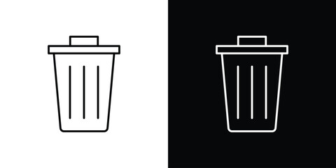 Bin icons pack set, ready to use vector