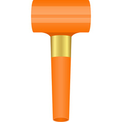 A Simple Orange Party Blower With A Gold Band And Transparent Background Isolated Object Celebration Fun Festive Noise Maker