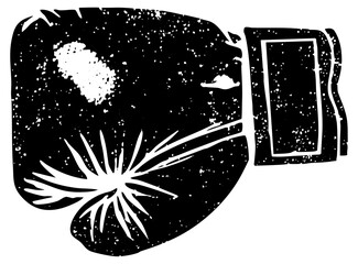 Boxing Glove Strikes Forcefully in Competition