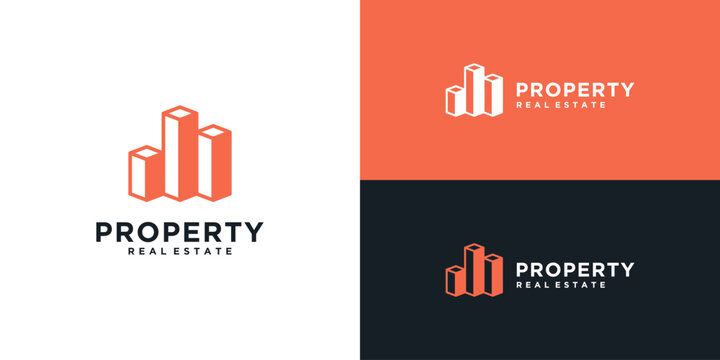 Building real estate logo design template
