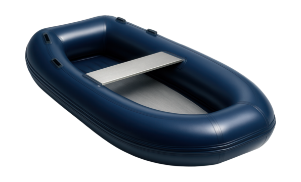 Lightweight inflatable boat with an aluminum centerboard and durable PVC hull.