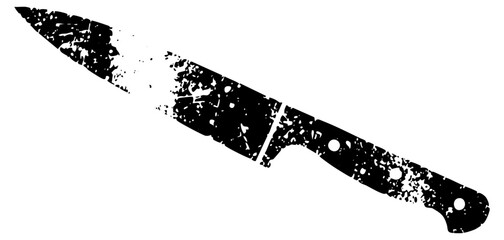 Knife texture in a distressed illustration