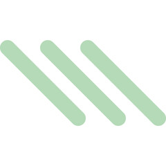 Abstract Background Three Diagonal Pale Green Rounded Lines Floating Mid Air Transparent Background Simple Geometric Graphic Element Clean Minimalist Design