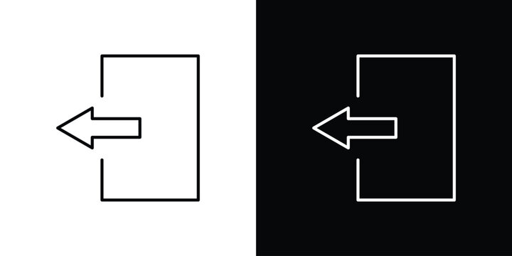 Log out icons pack set, ready to use vector