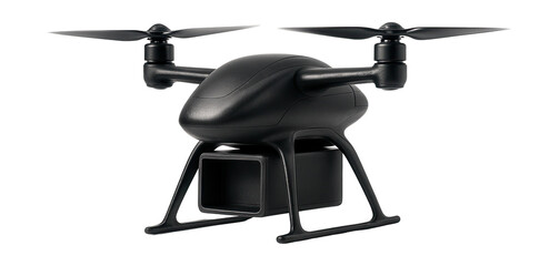 Dual-rotor vertical take-off drone designed for efficient parcel delivery.