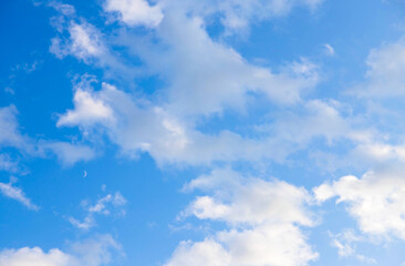 Fototapeta premium Sky blue background.Landscape white cloud with abstract texture