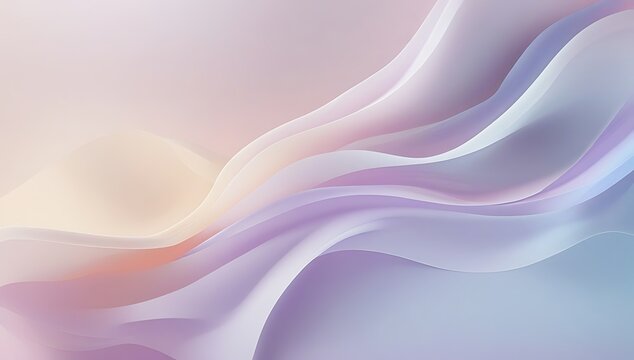 An abstract background of soft, flowing pastel waves and smooth, silky curves creating a serene and elegant design.