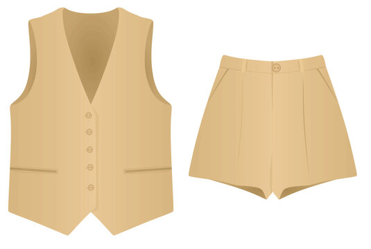 Vest and shorts. vector illustration 