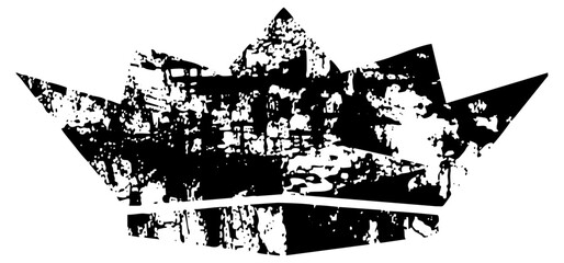 Obraz premium Crown in a distressed illustration