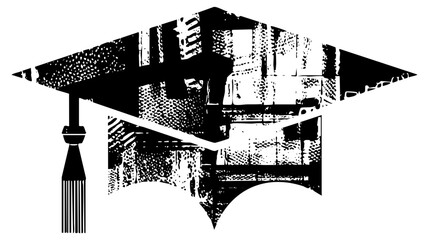 Graduation Cap Illustrates Achievement in Higher Education