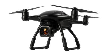 Drone featuring thermal imaging and shock-absorbing landing gear.