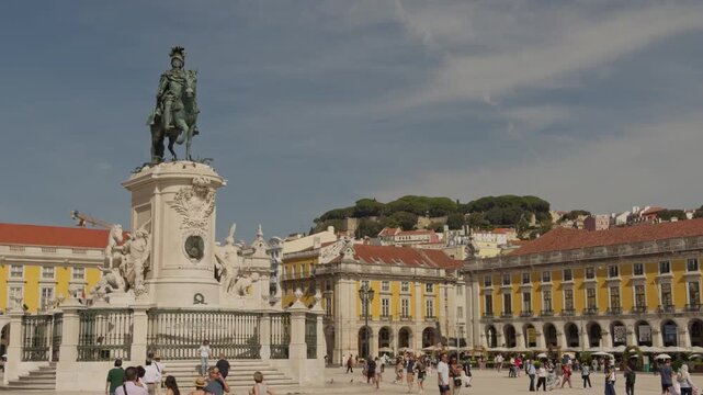 Lisbon Main Square Pra&ccedil;a do Com&eacute;rcio Daytime