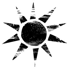 Sun radiates energy in abstract illustration