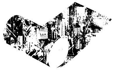 Obraz premium Arrow Points Forward with Abstract Texture in Graphic Design
