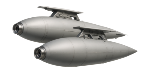 Wing-mounted external fuel tanks for enhanced range.