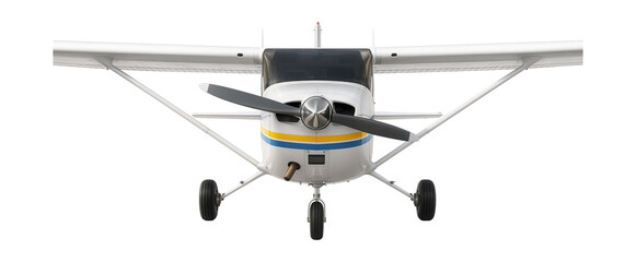 High-wing, single-engine training aircraft with fixed landing gear.
