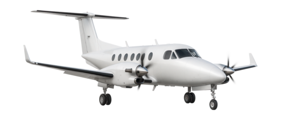 Twin-engine turboprop featuring straight wings and a rear-mounted auxiliary power unit.