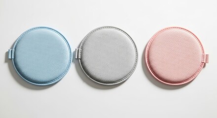 Obraz premium Colorful circular fabric pads for protection and decoration