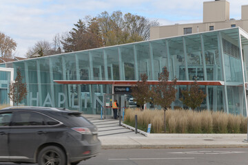 Fototapeta premium Chaplin LRT Station – Main Entrance, 574 Eglinton Av W, Toronto