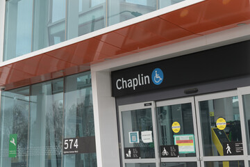 Fototapeta premium Chaplin LRT Station – Main Entrance, 574 Eglinton Av W, Toronto
