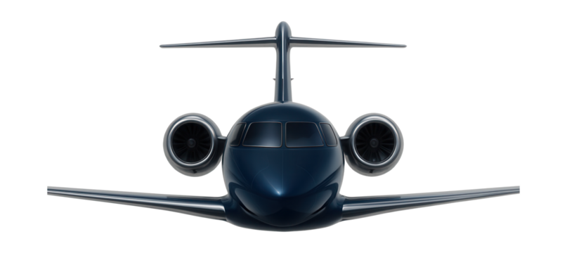 Compact jet featuring a low-swept tail and sleek engine housings.