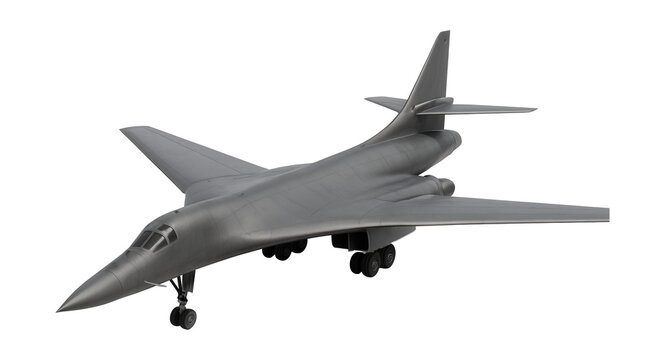 Delta-winged supersonic bomber featuring a sleek, pointed nose design.