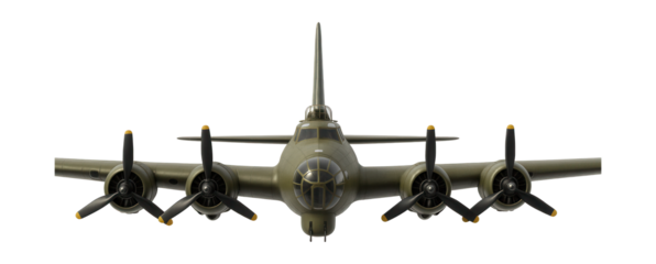Long cylindrical heavy bomber featuring a tail gunner position.