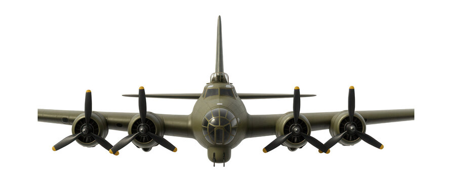Long cylindrical heavy bomber featuring a tail gunner position.