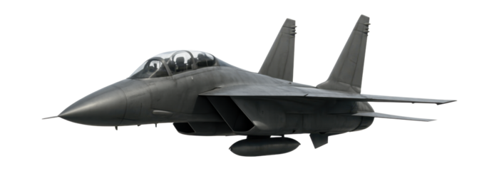 Dual-seat versatile fighter featuring side air intakes and an elongated nose.