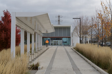 Fototapeta premium Caledonia LRT Station – Main Entrance located at 2400 Eglinton Av W near Westside Mall, Toronto
