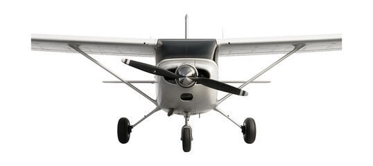 High-wing monoplane featuring fixed tricycle landing gear and a single propeller.