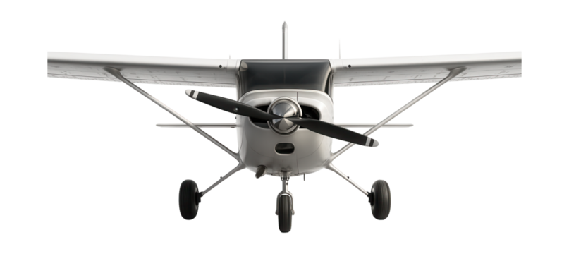 High-wing monoplane featuring fixed tricycle landing gear and a single propeller.