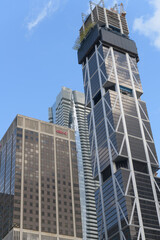 Fototapeta premium buildings at Yonge and Bloor: Two Bloor West, One Bloor East (centre) and One Bloor West, Toronto 