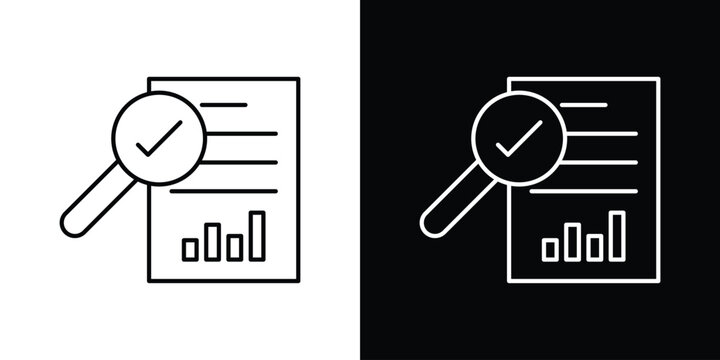 Audit report icons Vector Logo Template Illustration Design