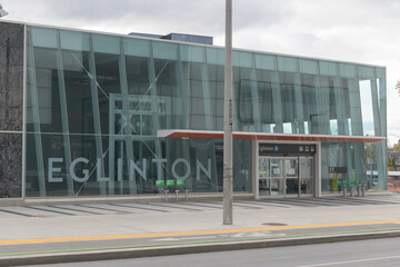 Fototapeta premium Eglinton LRT Station located at 15 Eglinton Av W, Toronto